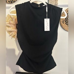 Petal & Pup - Elegant Black Sleeveless Top - NWT